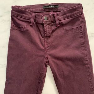 J Brand Super Skinny Dark Plum Denim 👖